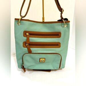 STONE MOUNTAIN Cornwall Sophia Hobo Shoulder Bag Purse Seafoam Tan MSRP $169